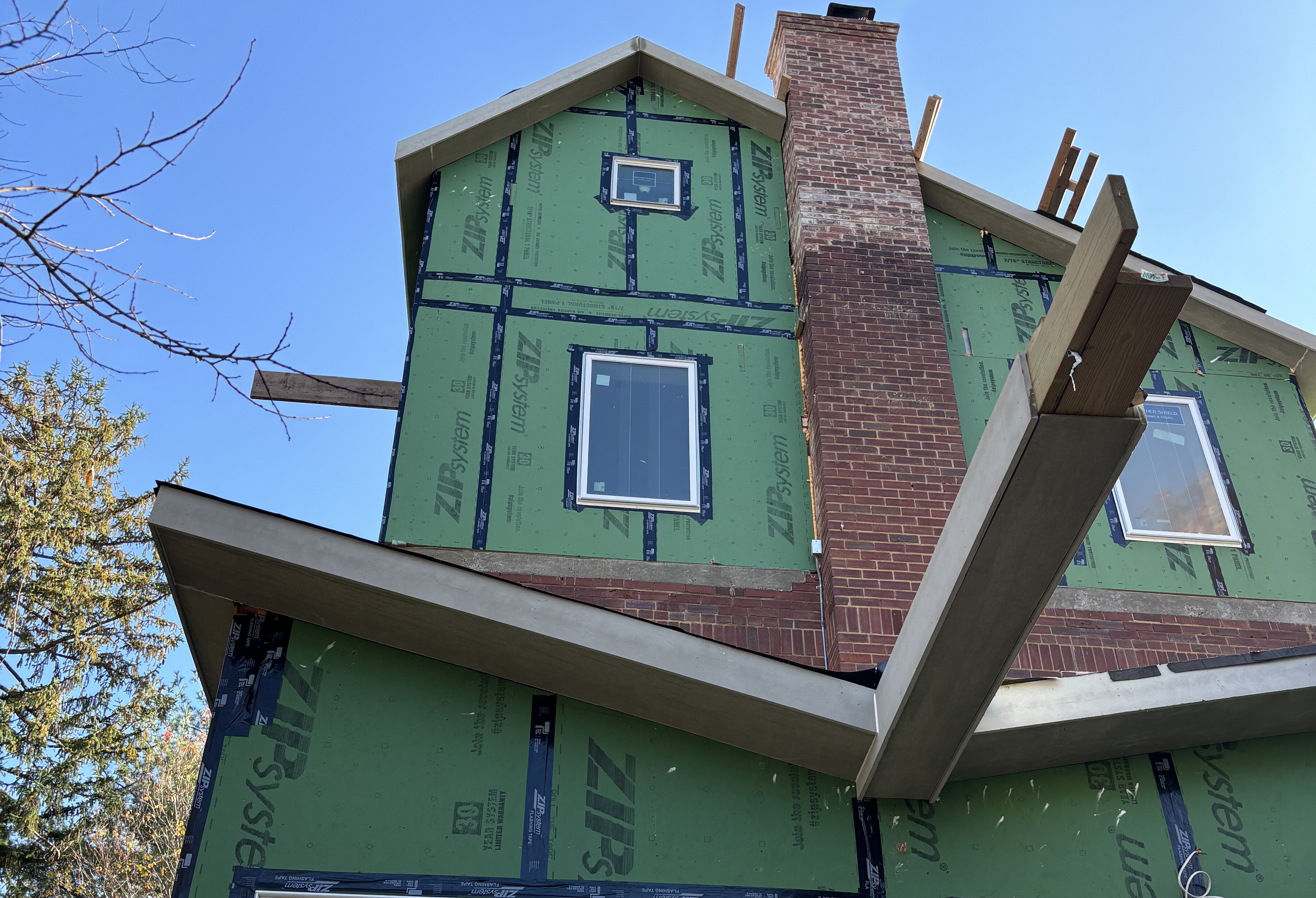 Custom Home Build — In Progress, View 2